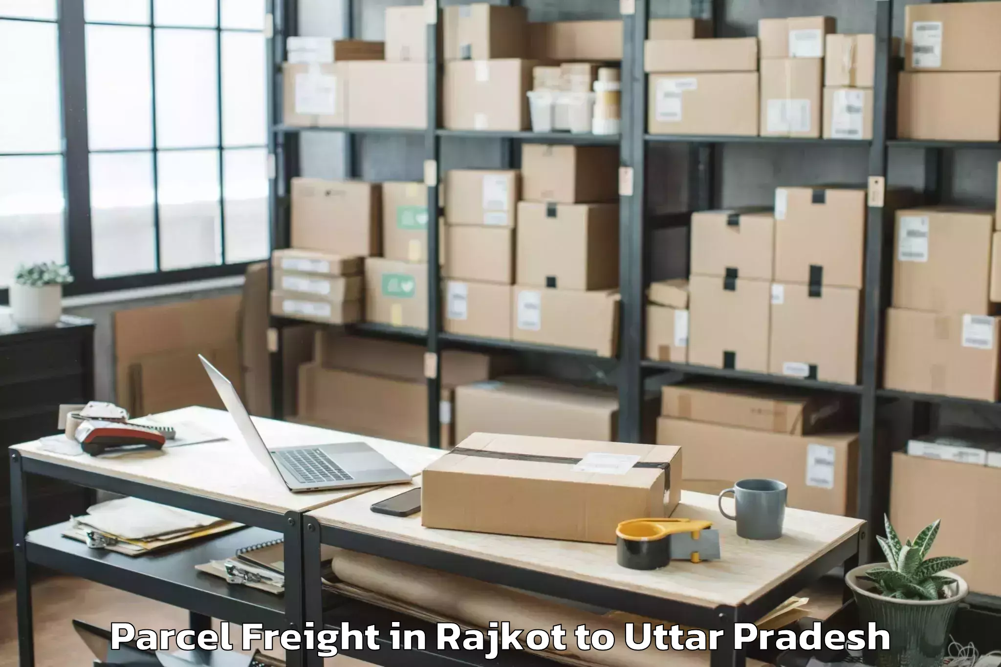 Book Rajkot to Bilgram Parcel Freight Online